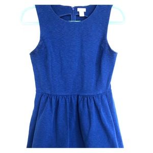 J. Crew Blue Cotton A-Line Dress; Size XS
